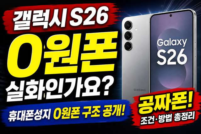 갤럭시 S26 공짜폰 실화인가요 휴대폰성지 0원폰 구조 공개