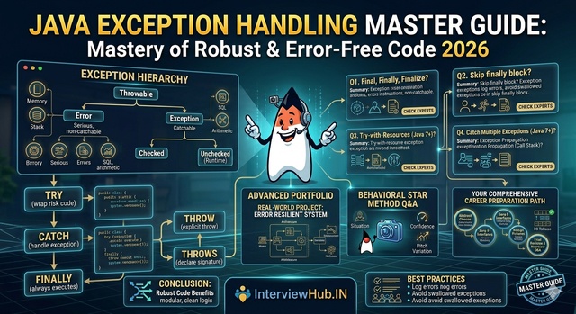 Java Operators comprehensive guide by InterviewHub covering arithmetic, logical, relational, unary, bitwise, ternary, and assignment operators with interview questions and examples.