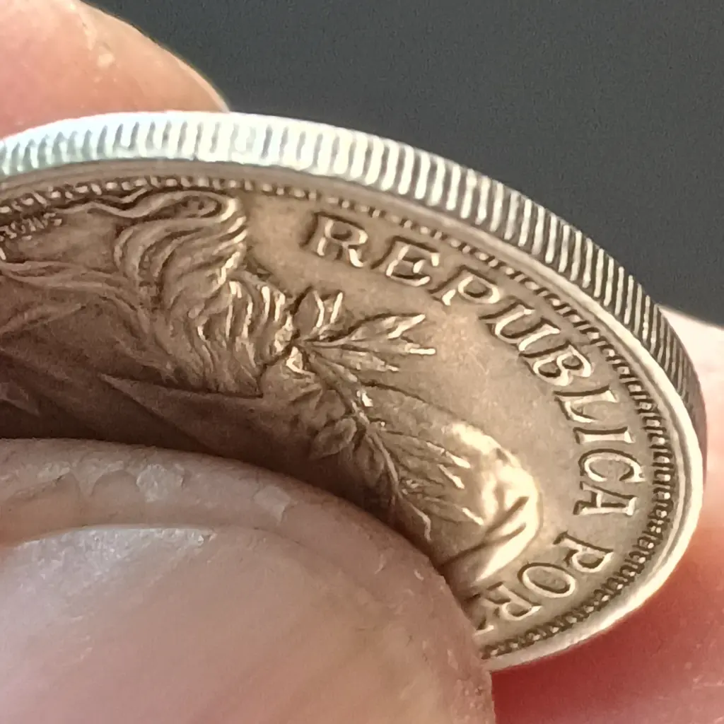 Moeda de Portugal 50 Centavos 1959 Alpaca KM 577 – Soberba - Foto 4