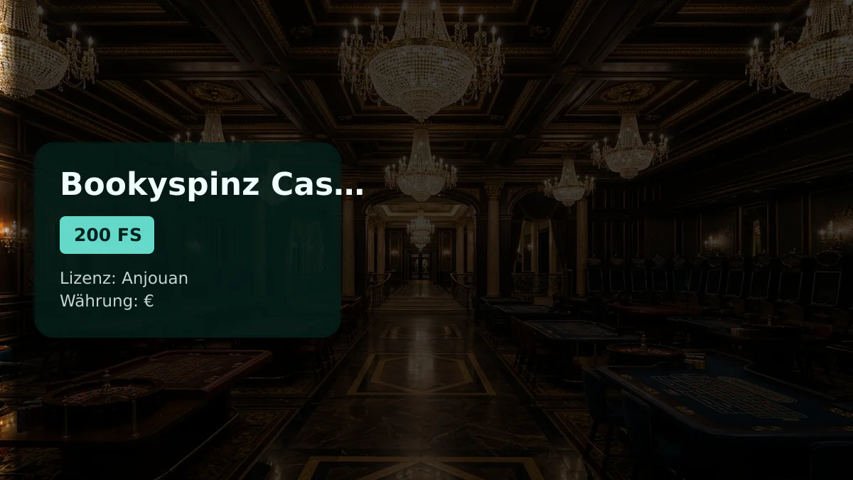 Bookyspinz Casino — Willkommensbonus 100 % bis zu 500 € + 200 FS, Zahlungen: Visa, Mastercard, Skrill, Neteller, Sofort