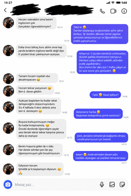 Nexo İngilizce öğrenci yorumu