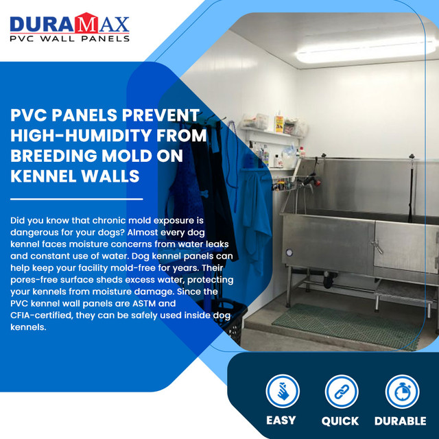 PVC Panels Prevent High-Humidity from Breeding Mold on Kennel Walls:.jpg