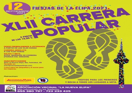 La XLII Carrera Popular Fiestas de la Elipa tendrá lugar el 12 de Septiembre