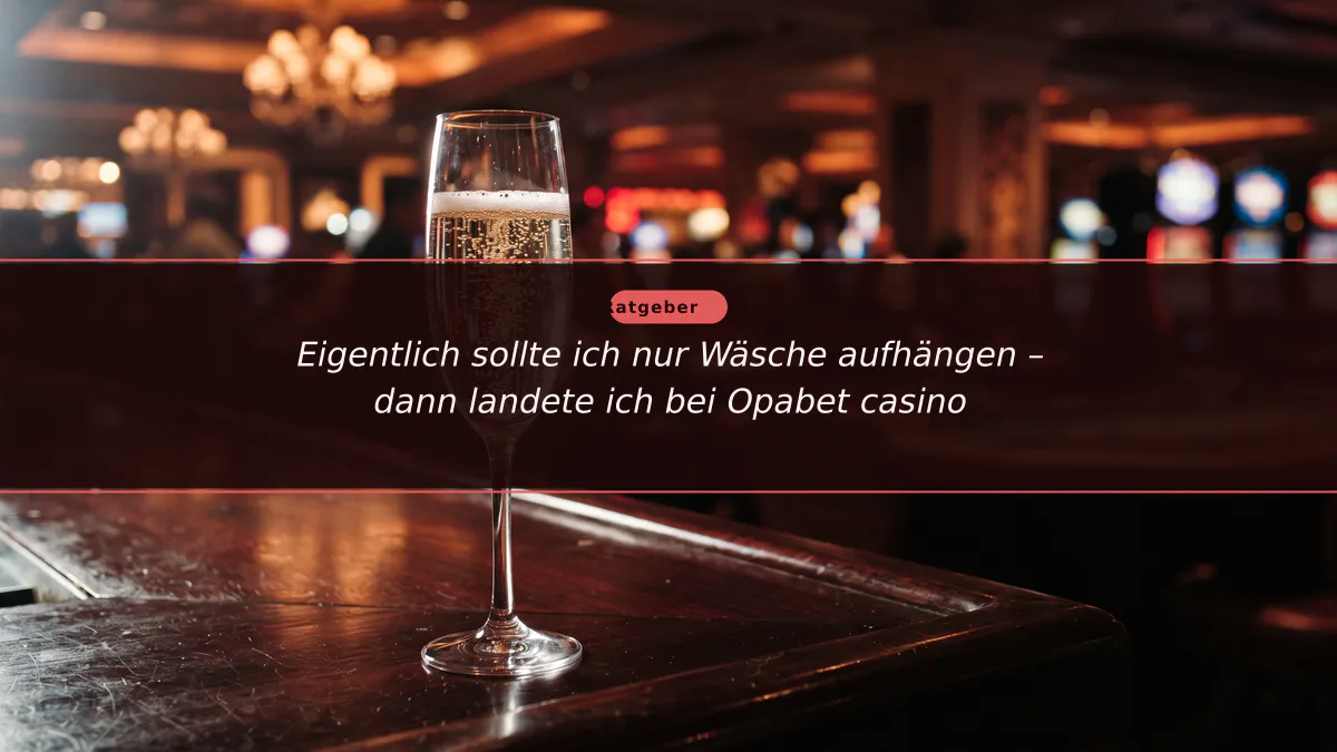 Eigentlich sollte ich nur Wäsche aufhängen – dann landete ich bei Opabet casino