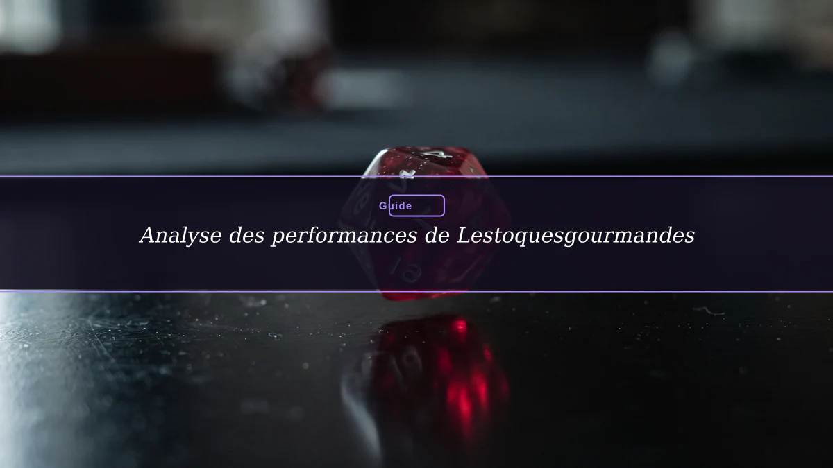 Analyse des performances de Lestoquesgourmandes