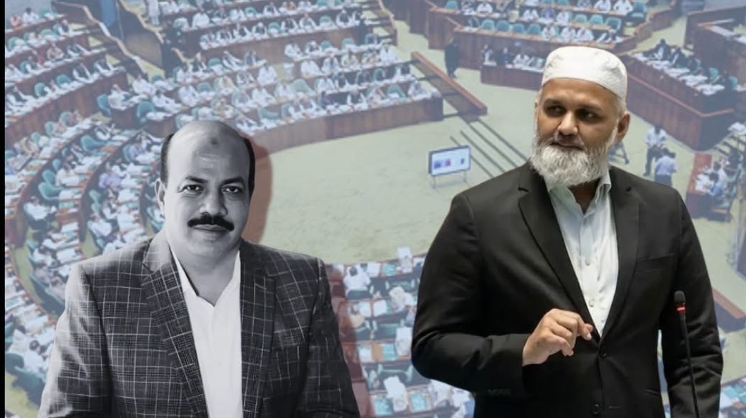 BNP candidate Aslam Chowdhury (left) and Jamaat-e-Islami MP Md. Najibur Rahman (right) as Parliament discusses the High Court’s cancellation of Chowdhury’s candidacy over loan default allegations.