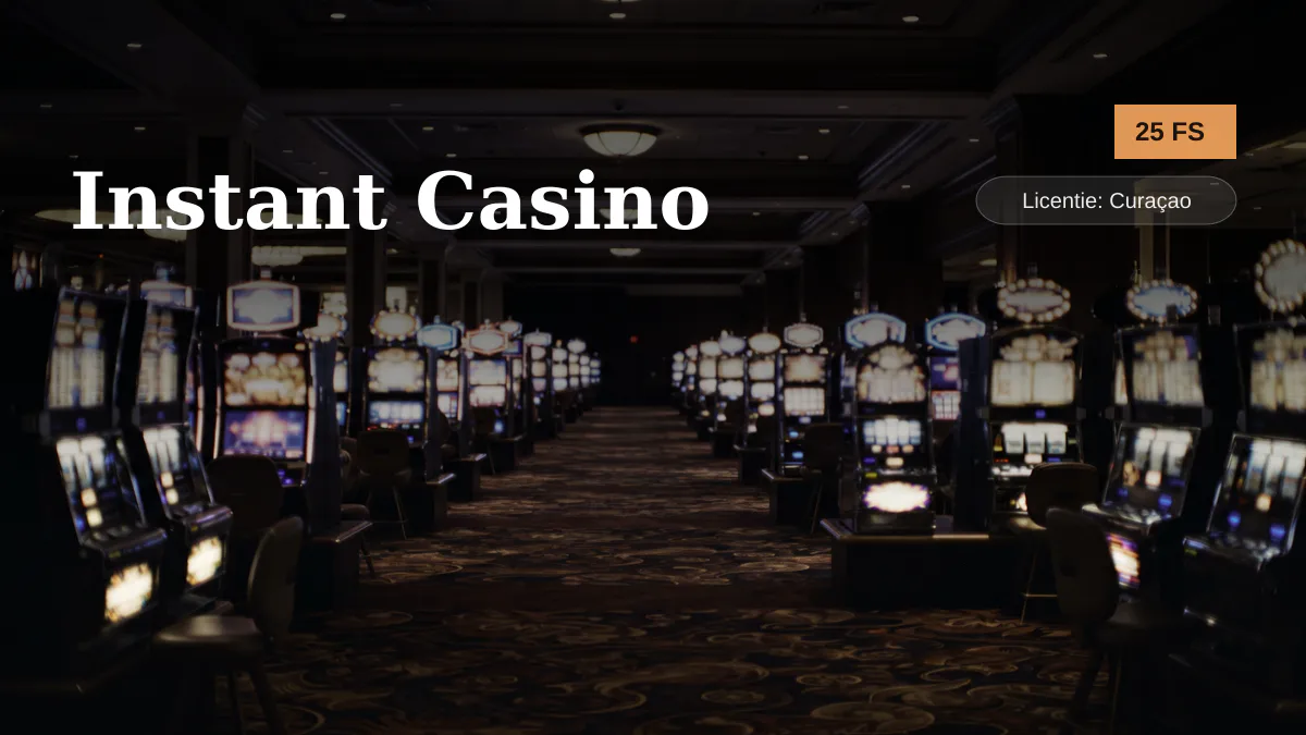 Instant Casino — welkomstbonus 200% tot €7.500 + 25 FS, betalingen: Visa, Mastercard, Sofort, Giropay, Pix