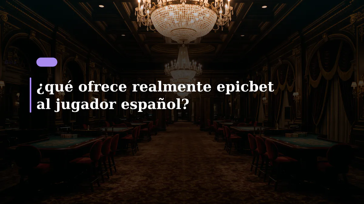 ¿qué ofrece realmente epicbet al jugador español?