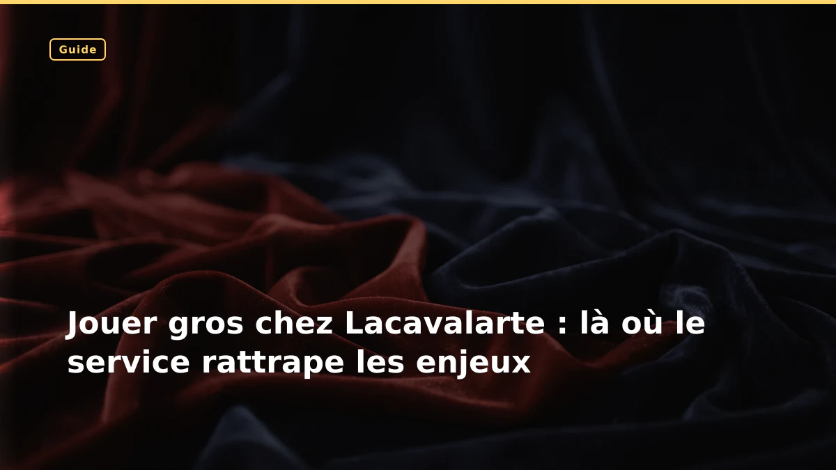 Jouer gros chez Lacavalarte : là où le service rattrape les enjeux