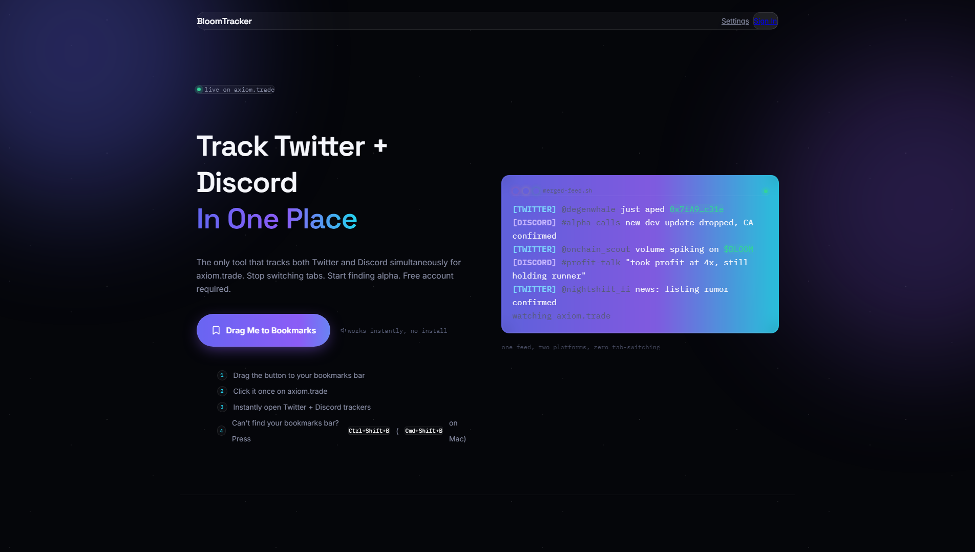 Screenshot of bloomtracking.com