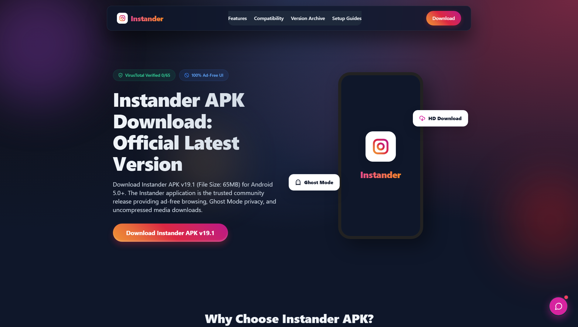 instander-hq.com का सहेजा गया कैप्चर