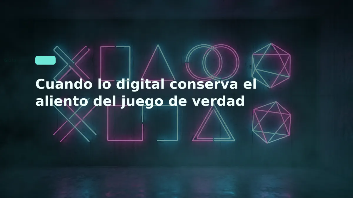 Cuando lo digital conserva el aliento del juego de verdad