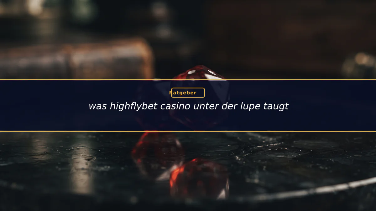 was highflybet casino unter der lupe taugt