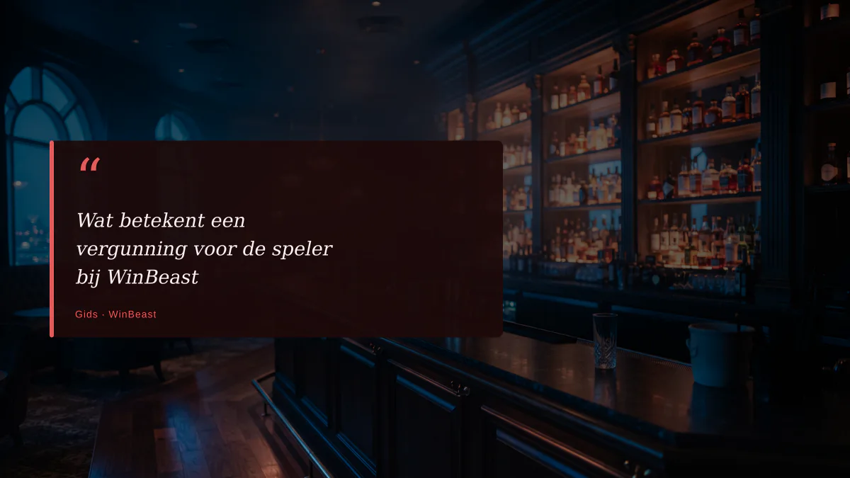 Wat betekent een vergunning voor de speler bij WinBeast