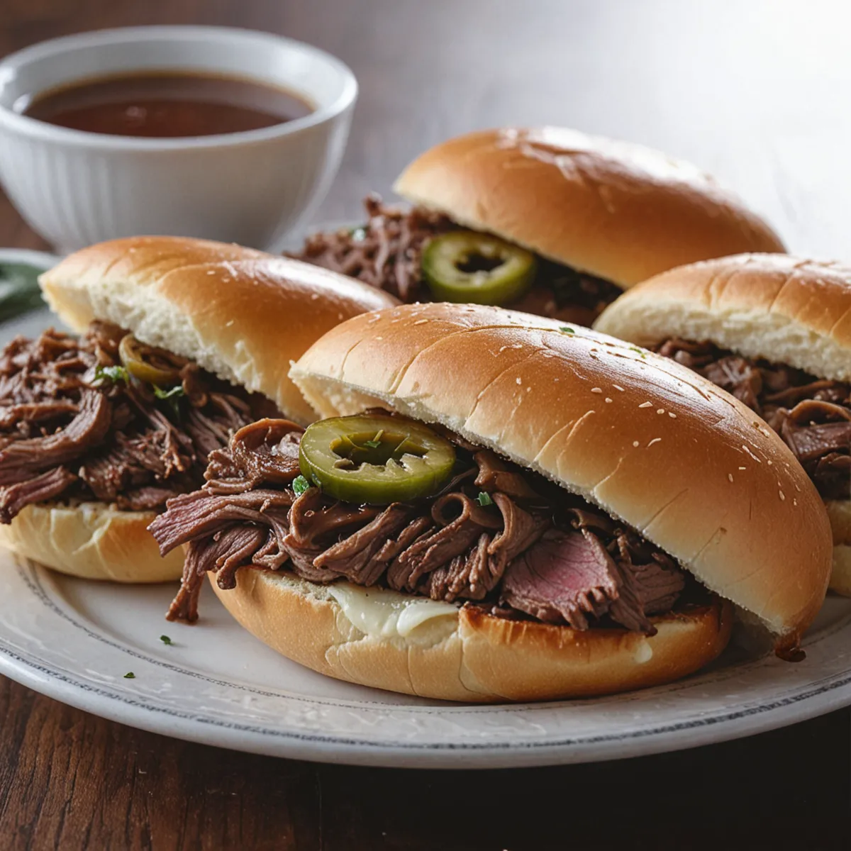 Slow Cooker French Dip Sandwiches