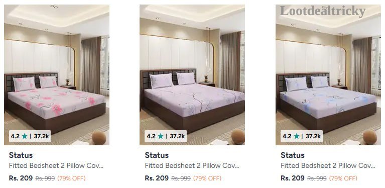Bedsheet 2 Pillow | Loot Lo Bedsheet 2 Pillow | Loot Lo