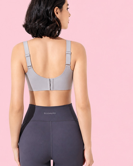 Seamless High-Support Bralette – Side-Smoothing Wide Band Sports Bra, Back view