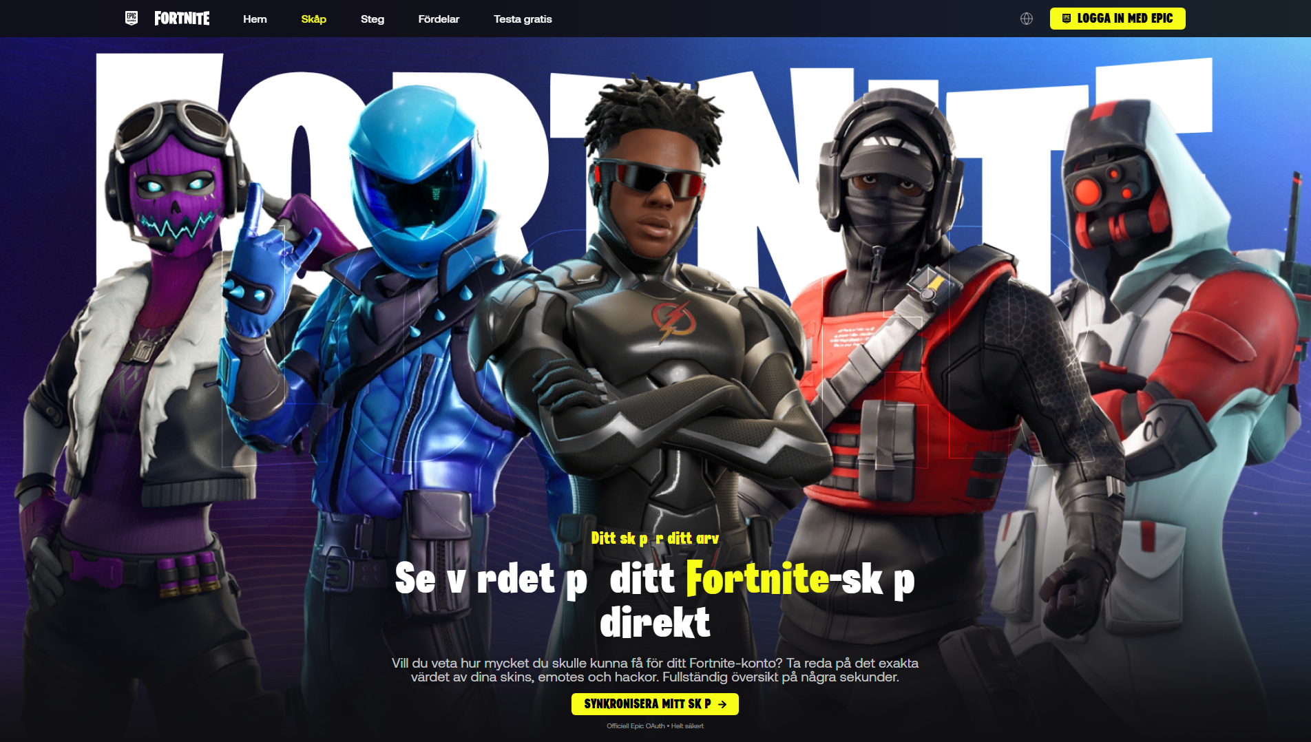 Stored capture of efortnite.com