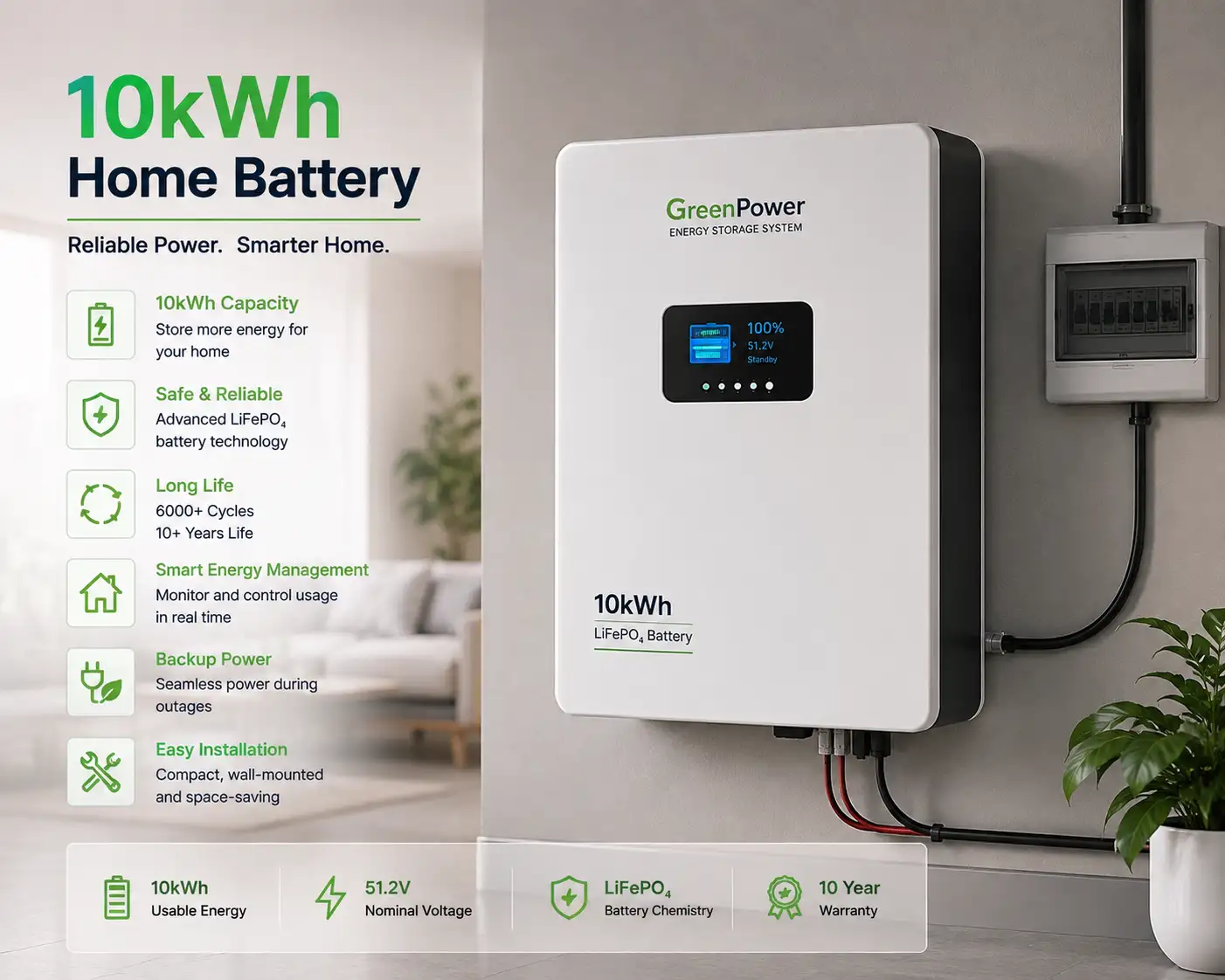 Solar battery storage installation