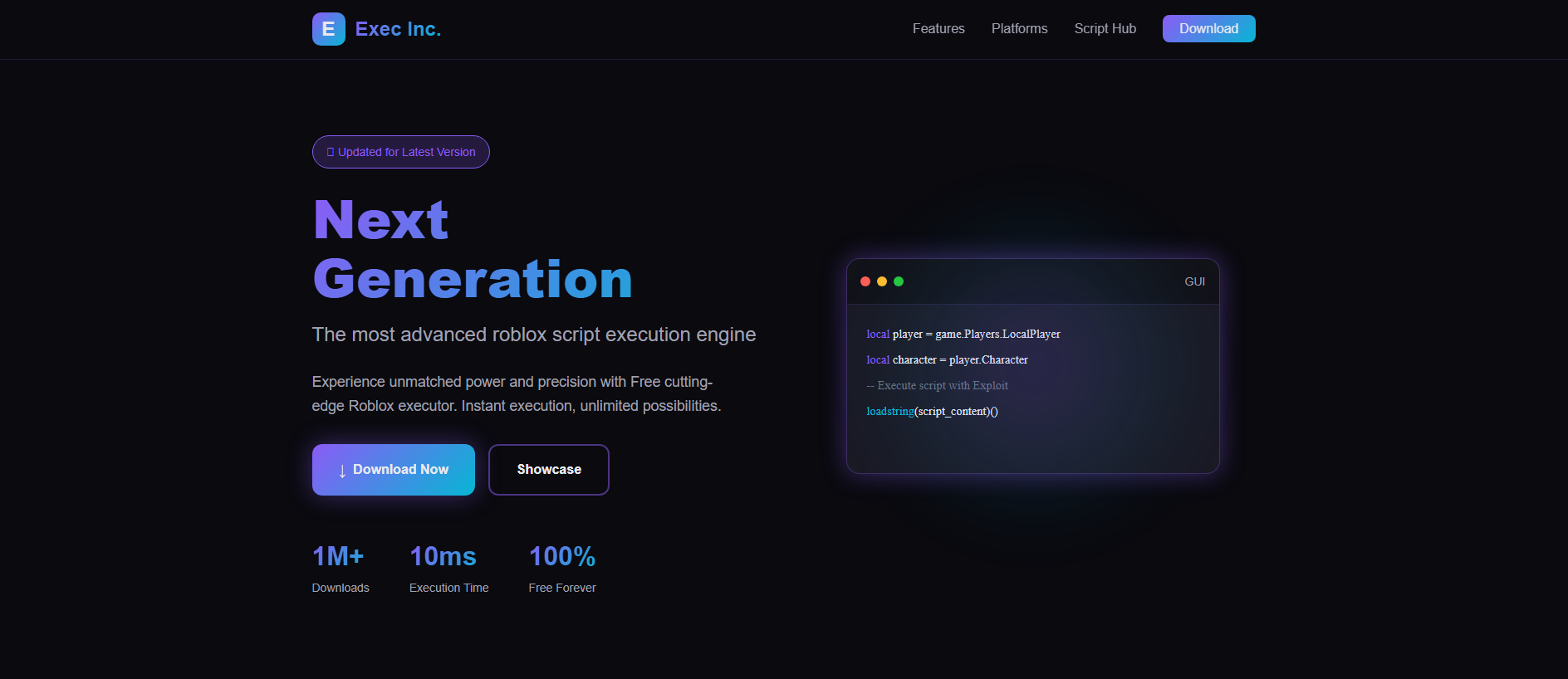 Screenshot of roblox-execute.net