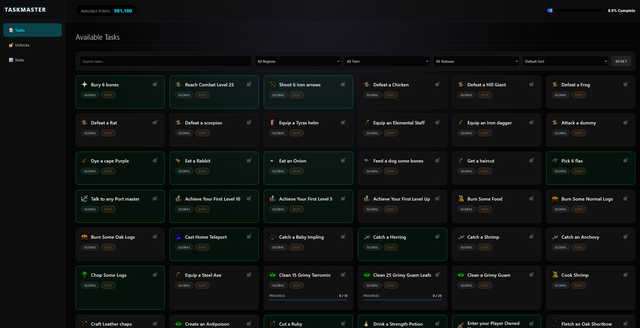 Dashboard Tasks