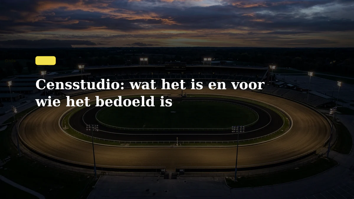 Censstudio: wat het is en voor wie het bedoeld is