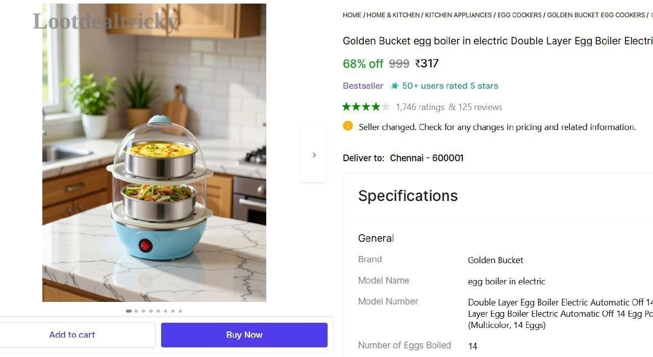   egg Boiler Flipkart – Just ₹317 | Exclusive Sale Discount
