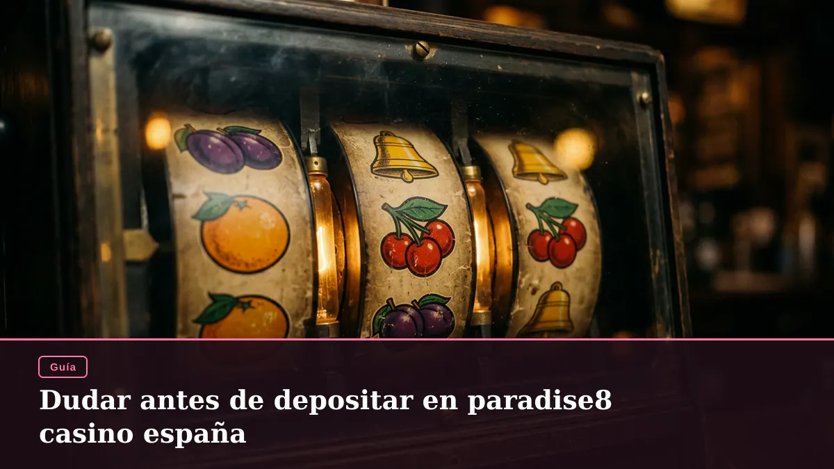 Dudar antes de depositar en paradise8 casino españa