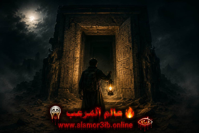ممر مظلم داخل مقبرة فرعونية قديمة