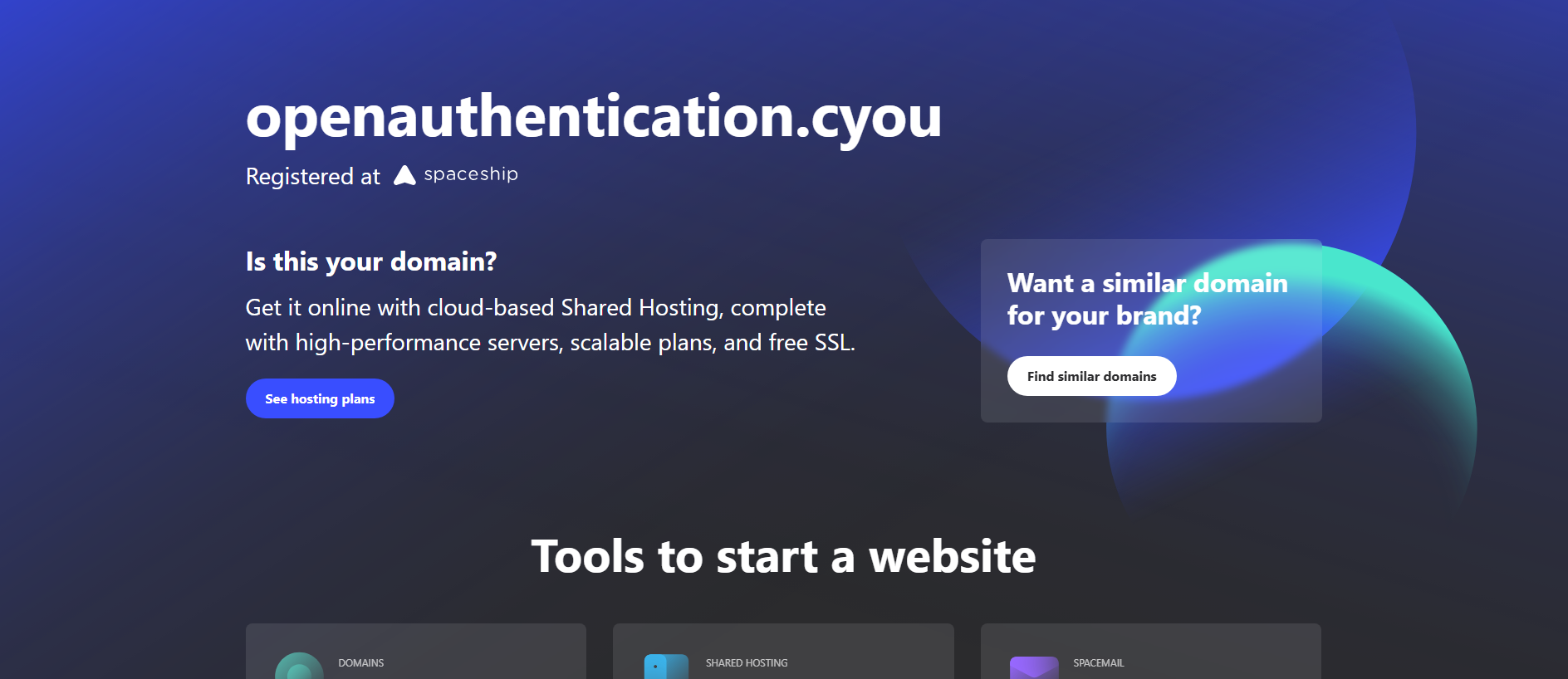 Forensic screenshot of openauthentication.cyou showing the phishing page layout
