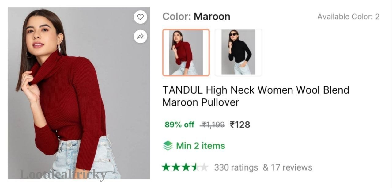 Women Woolen Pullover – Just ₹128 | Loot Deal Women Woolen Pullover – Just ₹128 | Loot Deal