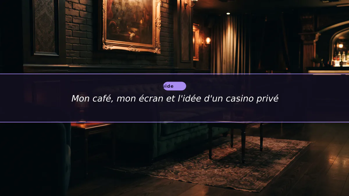 Mon café, mon écran et l'idée d'un casino privé