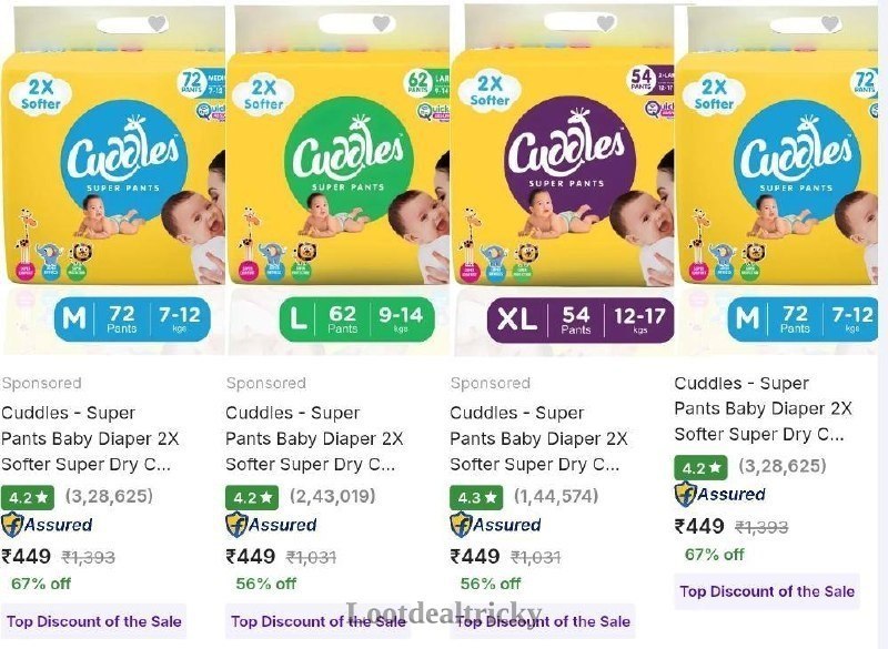 Lowest Cuddles Baby – Ultimate Budget Deal @ 65% OFF Lowest Cuddles Baby – Ultimate Budget Deal @ 65% OFF