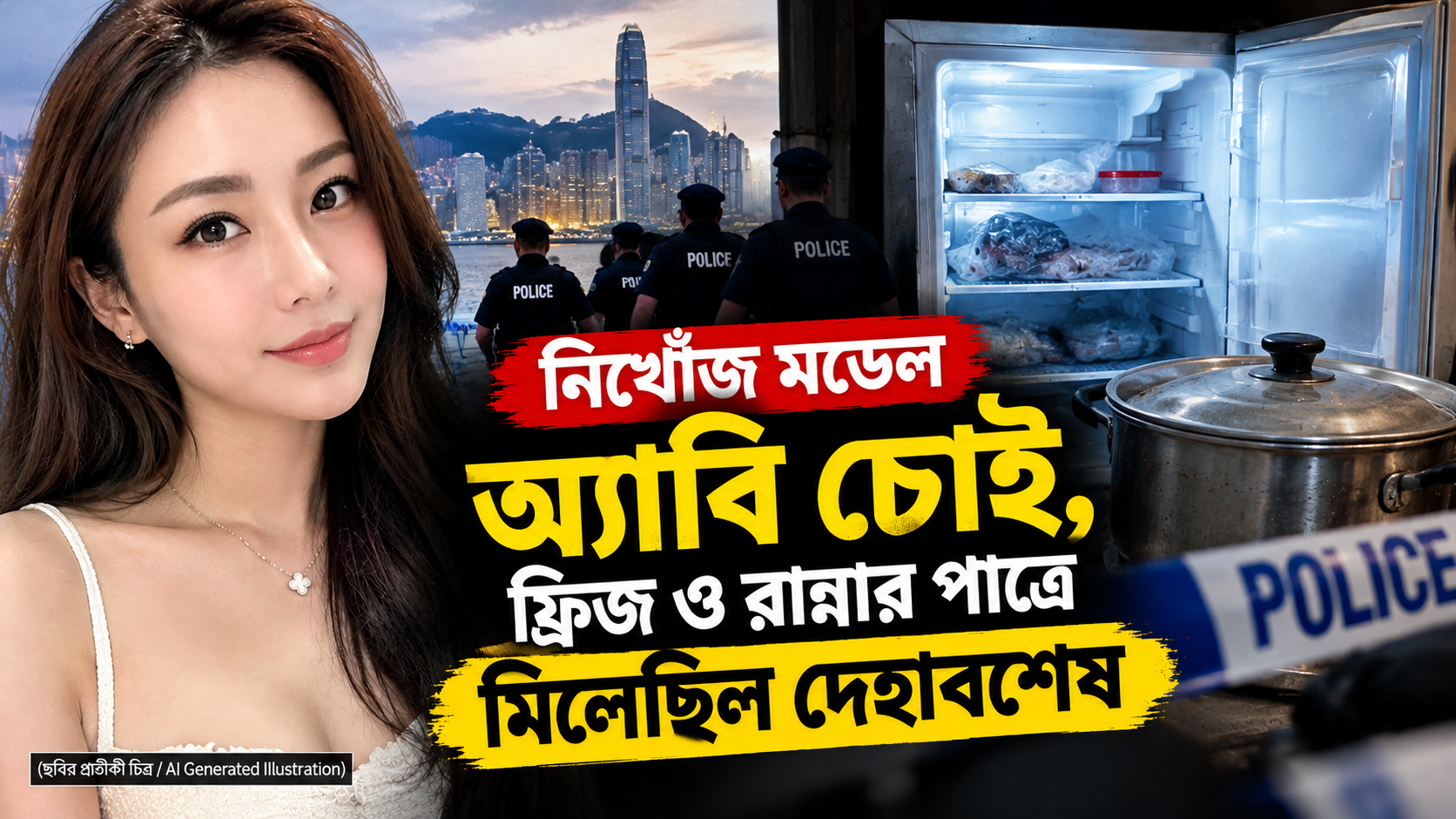 নিখোঁজ মডেল অ্যাবি চোই, ফ্রিজ ও রান্নার পাত্রে মিলেছিল দেহাবশেষ ।