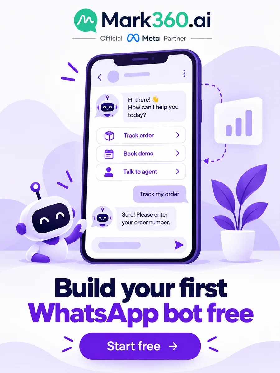 Build your first WhatsApp bot free on Mark360