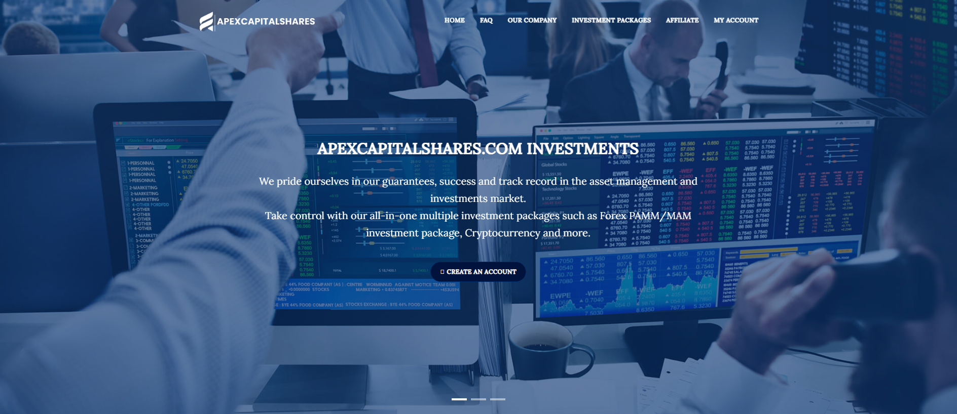 Stored capture of apexcapitalshares.com