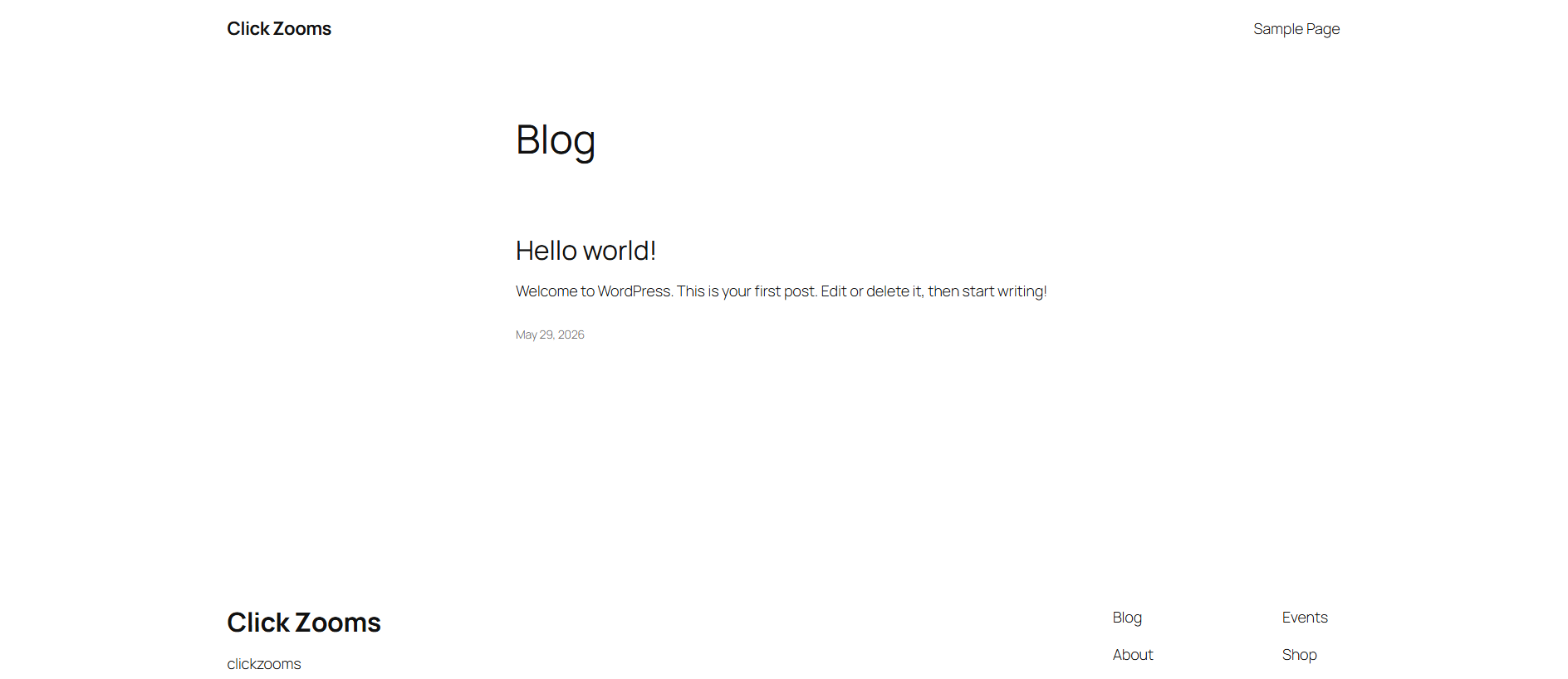 Screenshot of clickzooms.com