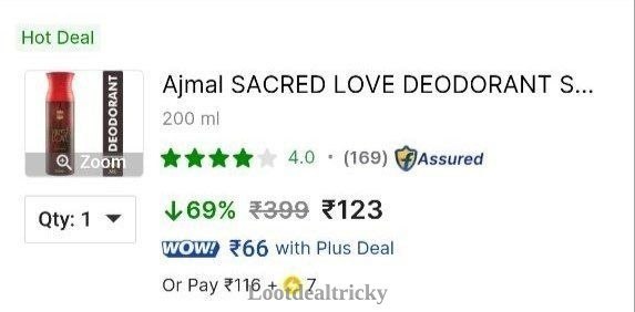 Grab Ajmal Deodorant – Amazing Price Drop @ 75% OFF Grab Ajmal Deodorant – Amazing Price Drop @ 75% OFF