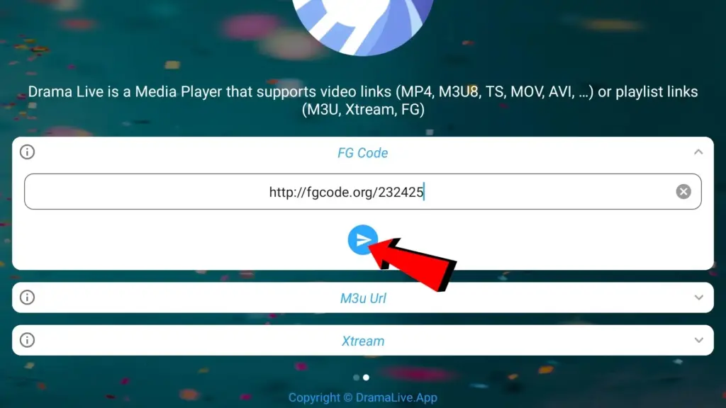 Drama Live Application Interface
