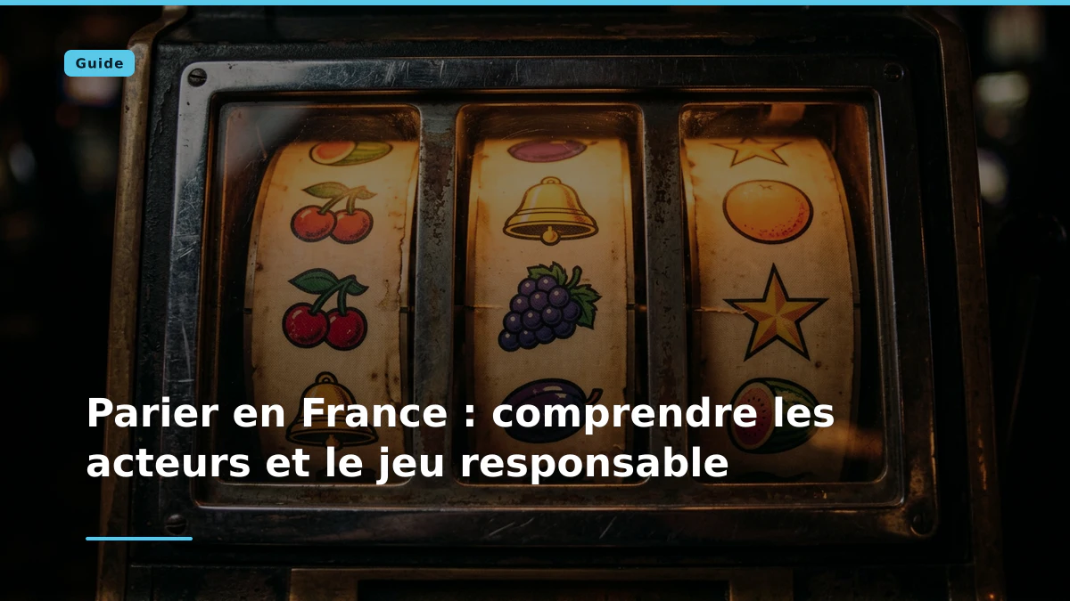 Parier en France : comprendre les acteurs et le jeu responsable