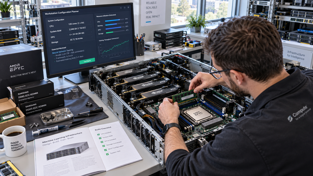 Серверная стойка с GPU NVIDIA H100