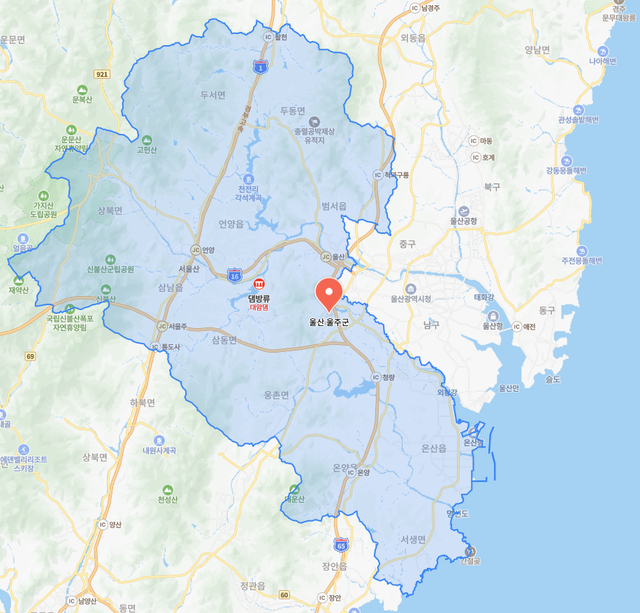 울산 울주군 위치