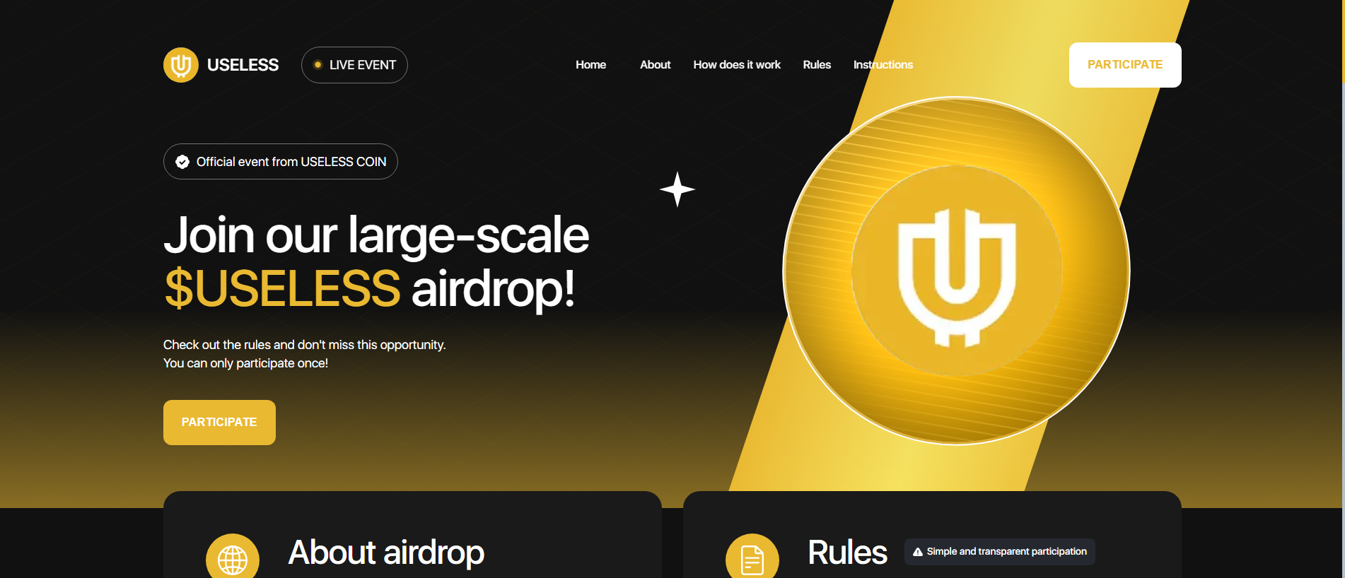 Stored capture of uselessdrop.xyz