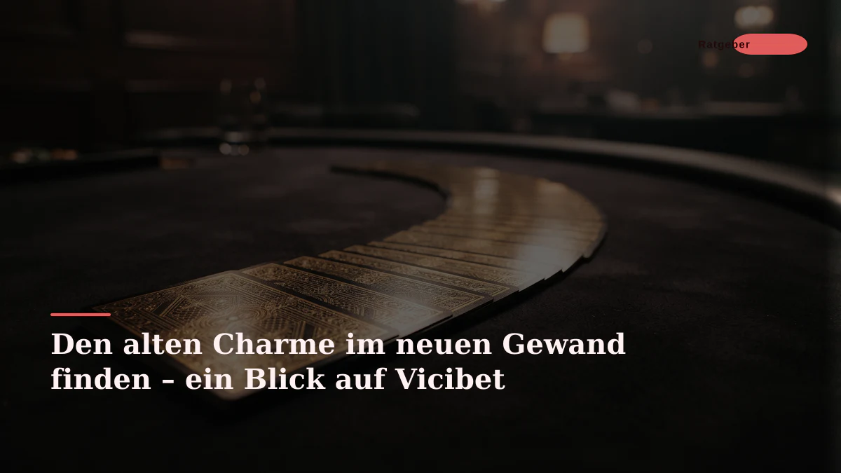 Den alten Charme im neuen Gewand finden – ein Blick auf Vicibet