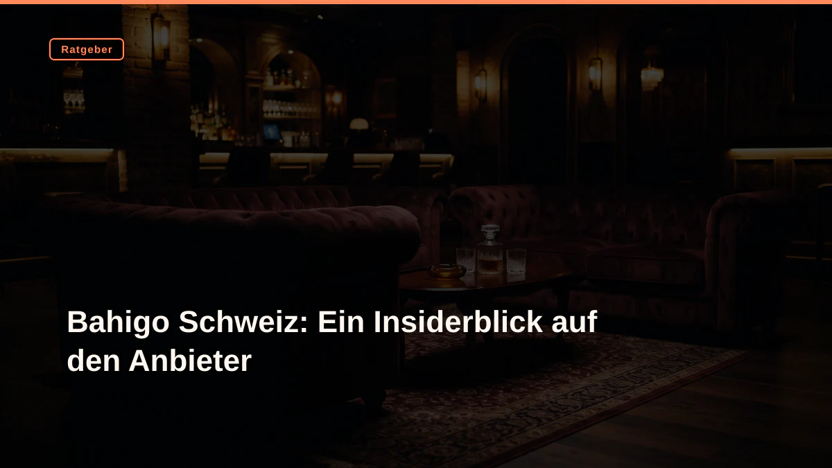 Bahigo Schweiz: Ein Insiderblick auf den Anbieter