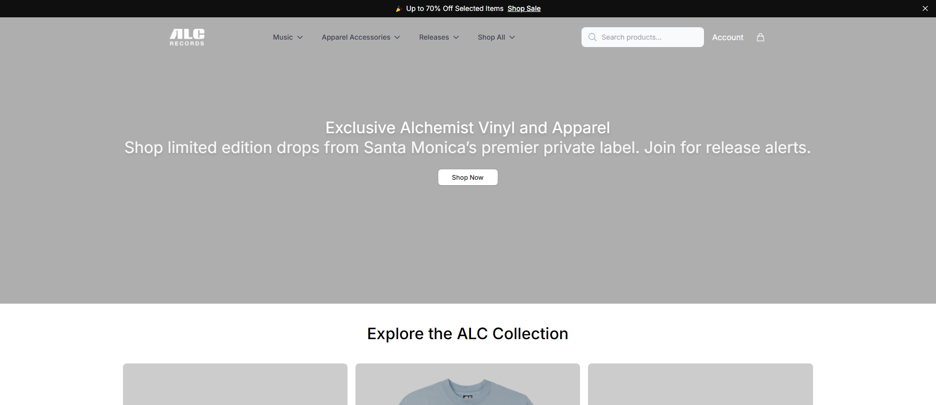 Stored capture of alcrecordsstore.shop