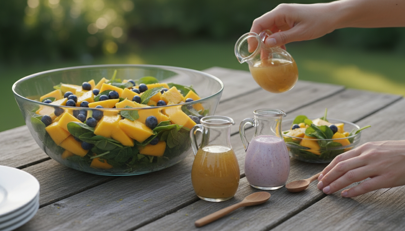 The Best Dressing Pairings for Mango and Blueberry | Summer Mango Blueberry Salad