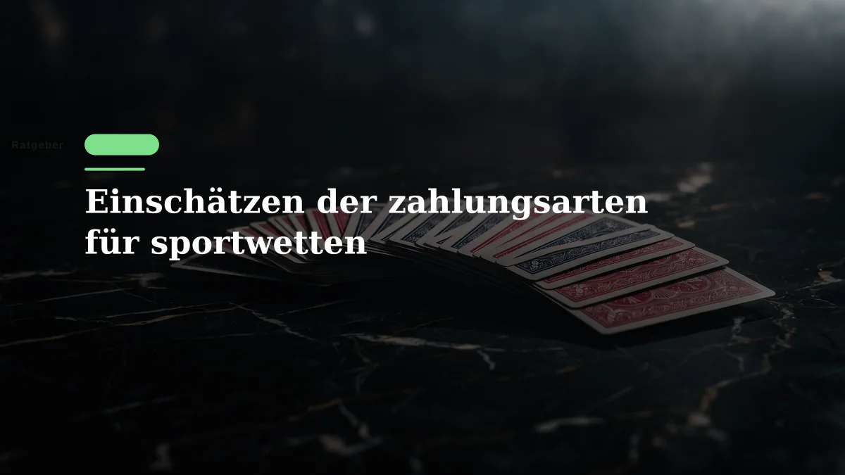 Einschätzen der zahlungsarten für sportwetten