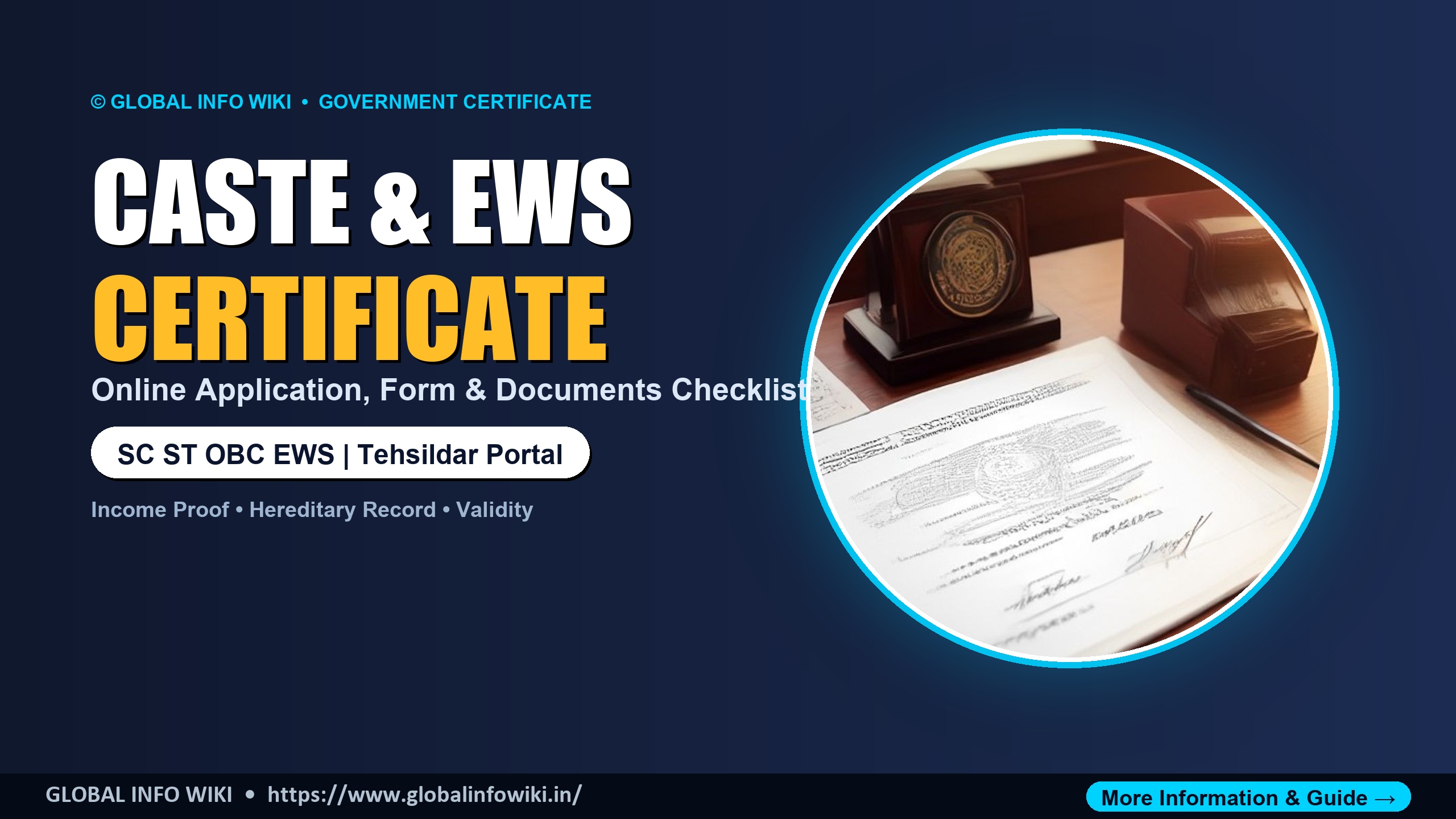 Caste Certificate SC ST OBC EWS Documents Required — Complete Application Process India 2026 Caste Certificate SC ST OBC EWS Documents Required — Complete Application Process India 2026