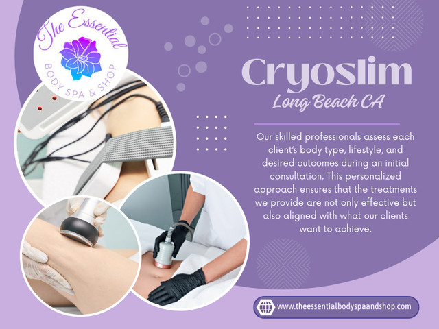 Cryoslim treatments are gaining popularity as a non-invasive method for fat reduction. Whether you're considering Cryoslim Long Beach CA, understanding the factors that influence the cost of these treatments can help you make an informed decision. Here's a breakdown of the key aspects that affect pricing.

Official Website: https://www.theessentialbodyspaandshop.com/

The Essential Body Spa & Shop
Address: 925 East San Antonio Drive, Long Beach, CA, USA, 90807
Phone: +15622879310

Find Us On Google Maps: https://maps.app.goo.gl/rTBUCL3ohzD2VQLG9

Our Profile:  https://bodyspaandshop.imgbb.com/

More Photos:

https://tinyurl.com/27yba339
https://tinyurl.com/293ur74s
https://tinyurl.com/2d93sf8x
https://tinyurl.com/29hlhezc